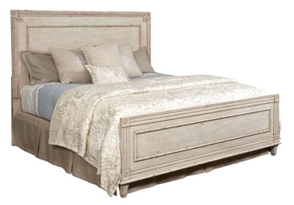 queen size panel bed in furniture store in Mexico