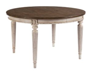 round dining table in furniture store in Mexico