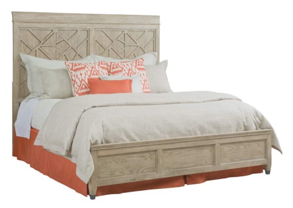 queen size bed decorative headboard in furniture store in Mexico